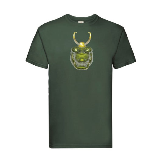 Alligator smile Fruit of the loom 205 g/m² T-shirt/ bottle green