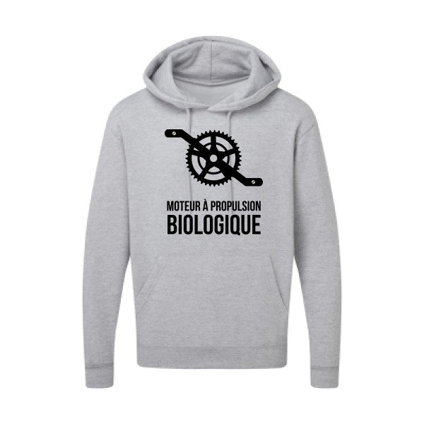 Cyclisme & écologie Noir |Sweat capuche imprimé homme