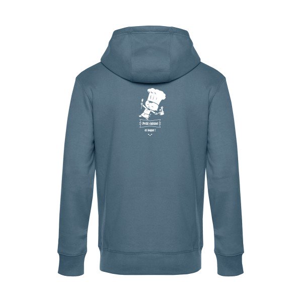 petit-cuistot sweat shirt original nordic blue flex Blanc impression Dos