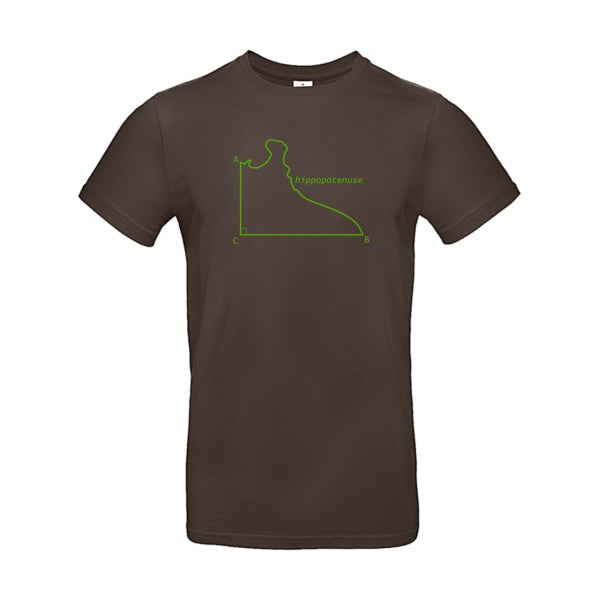 Hippopotenuse Flex Vert pomme |E190 T-shirt|Brown||2XL