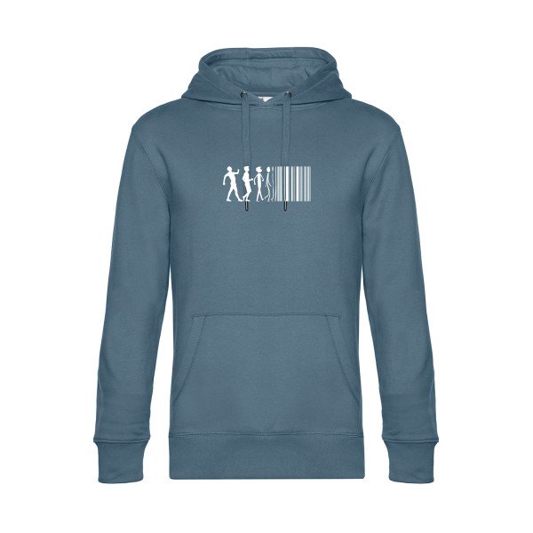 code-barre sweat shirt original nordic blue flex Blanc impression Face