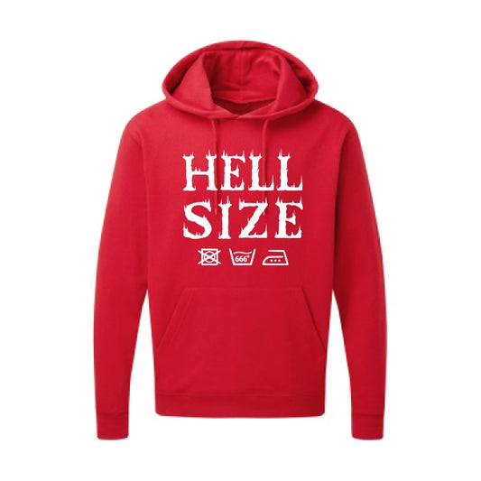 HELL SIZE |Sweat capuche imprimé|Blanc