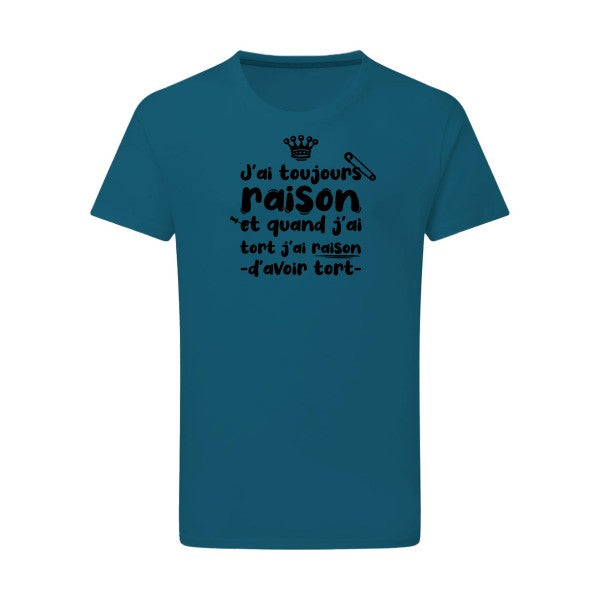 J'ai toujours raison - Flex noir Tshirt original Petrol  2XL