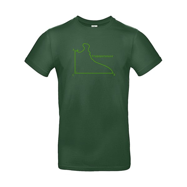 Hippopotenuse Flex Vert pomme |E190 T-shirt|Bottle Green||2XL