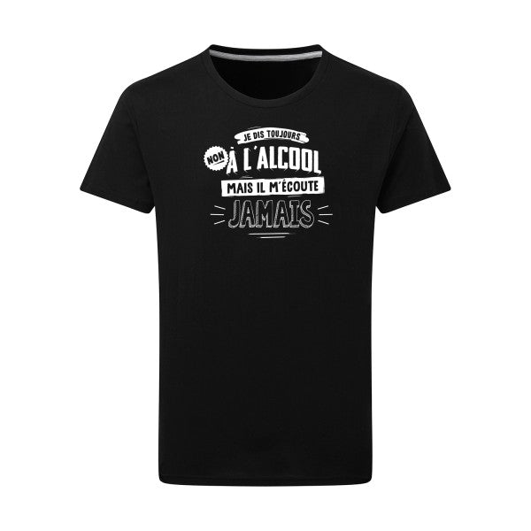 Non à l'alcool  - Flex Blanc Tshirt original Dark Black  4XL