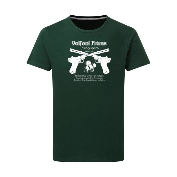 Volfoni Frère -Flex noir sur T-shirt SG  Bottle Green  2XL