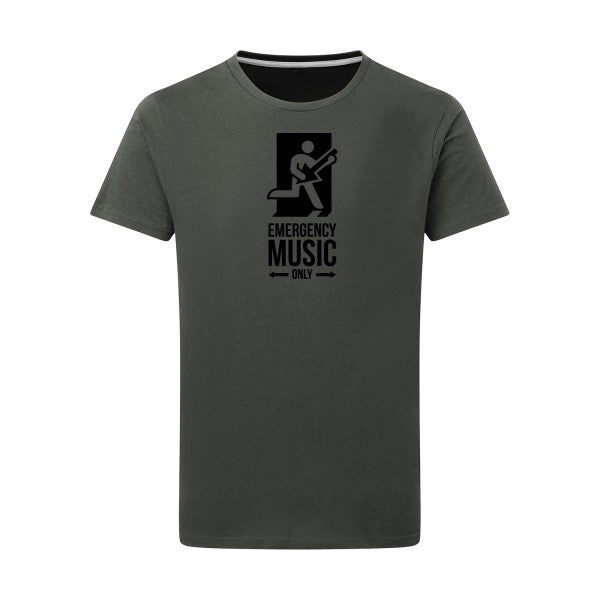 EMERGENCY noir -Flex noir sur T-shirt SG  Charcoal  5XL