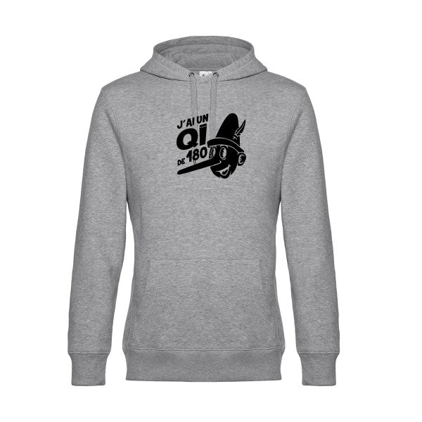 Quotient-intellectuel sweat shirt original Heather Grey flex Noir impression Face