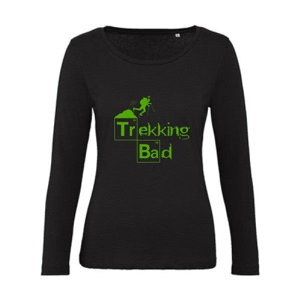 Trekking bad Vert pomme |   T shirt manches longues femme|100% bio