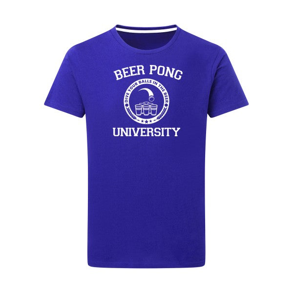 Beer Pong Blanc -Flex Blanc sur T-shirt SG  Royal Blue  5XL