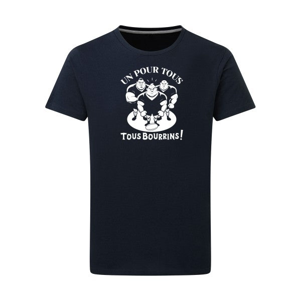 Un pour tous, Tous bourrins ! - Flex Blanc Tshirt original Navy  5XL