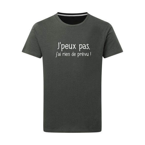 Je-peux-pas Blanc -Flex Blanc sur T-shirt SG  Charcoal  5XL