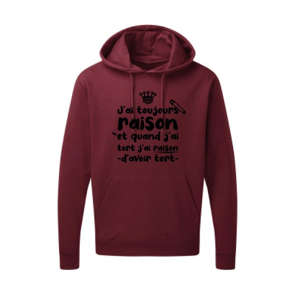 J'ai toujours raison Noir SG - Hooded Sweatshirt Sweat capuche