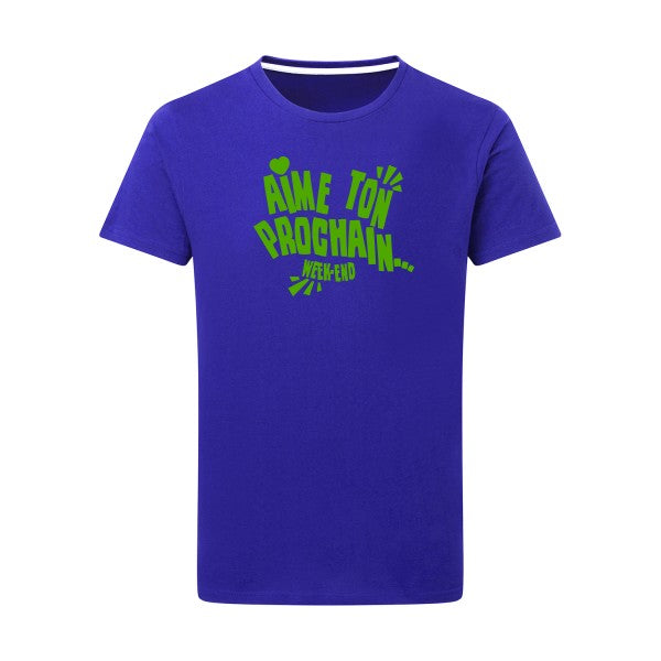 Aime ton prochain ! vert pomme -Flex vert pomme sur T-shirt SG  Royal Blue  5XL