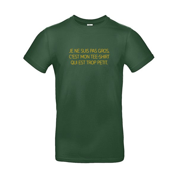 Je ne suis pas gros...Flex jaune or- T-shirt E190|Bottle Green||2XL