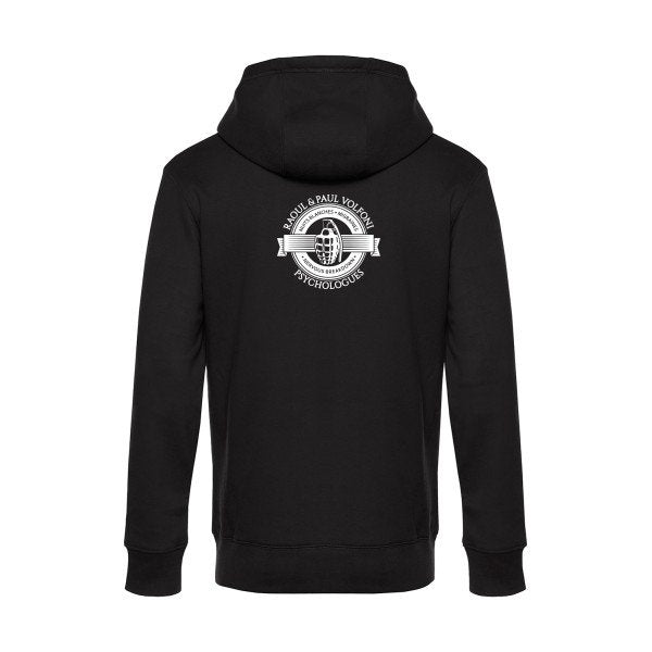 Volfoni sweat shirt original Black flex Blanc impression Dos