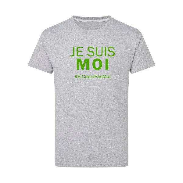 Je suis moi vert pomme -Flex vert pomme sur T-shirt SG  Light Oxford  5XL