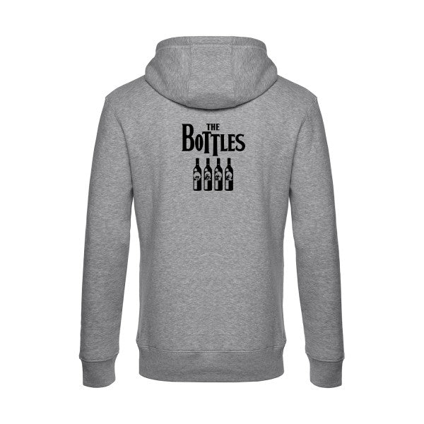 The-Bottles sweat shirt original Heather Grey flex Noir impression Dos