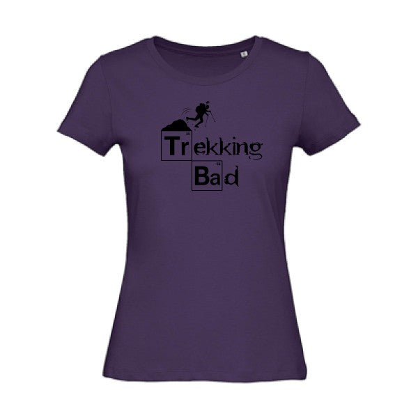 T shirt humour bio femme   femme bio|Trekking bad Noir 