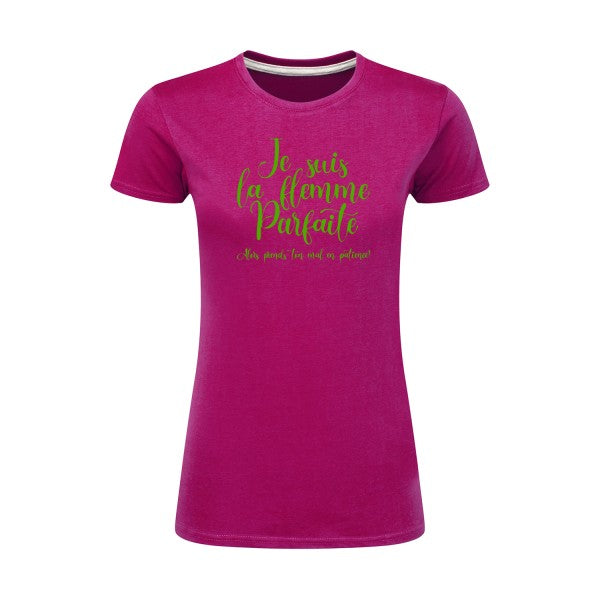 La flemme parfaite | Vert pomme |T shirt original femme|SG