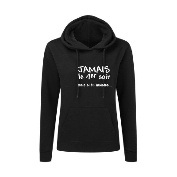 JAMAIS... Blanc |Sweat original à capuche Femme