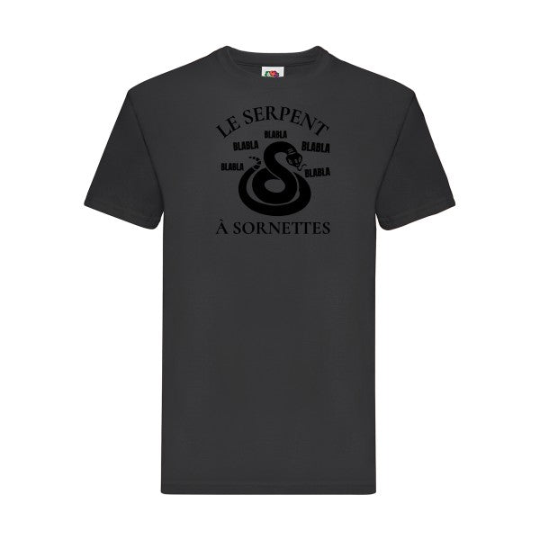 T-shirt|Serpent à Sornettes |Noir  |Fruit of the loom 205  G