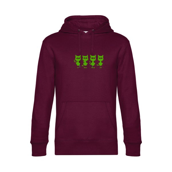 sweat à capuche homme original un deux trois cat