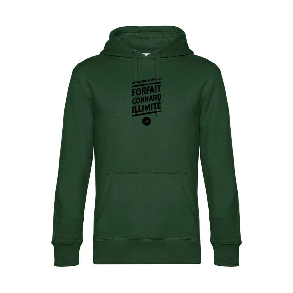 Forfait-connard-illimite sweat shirt original Bottle Green flex Noir impression Face