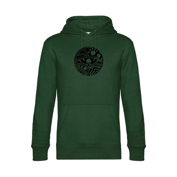 Eye sweat shirt original Bottle Green flex Noir impression Face