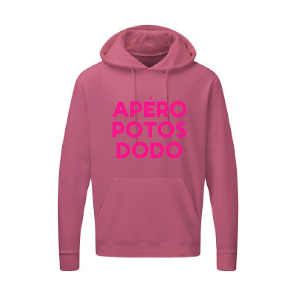 Apéro Potos Dodo  |Sweat  capuche humoristique Rose fluo 