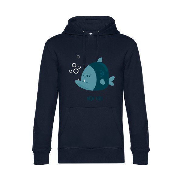 M-en-fish- Sweat à capuche original Navy Blue - RueDuTeeshirt