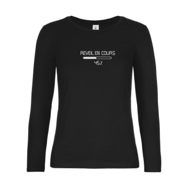t-shirt lsl femme reveil-en-cours...-loading... Black flex blanc