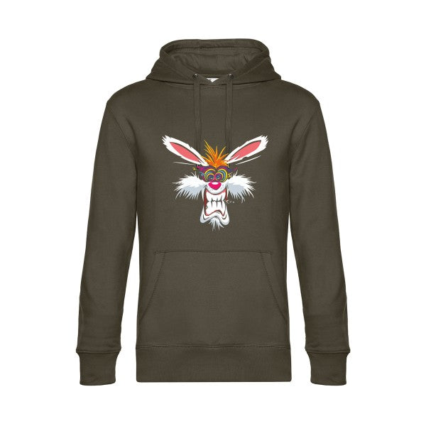 Rabbit-- Sweat à capuche original Khaki - RueDuTeeshirt