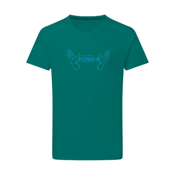 comac - Flex bleu clair Tshirt original Emerald Green  2XL