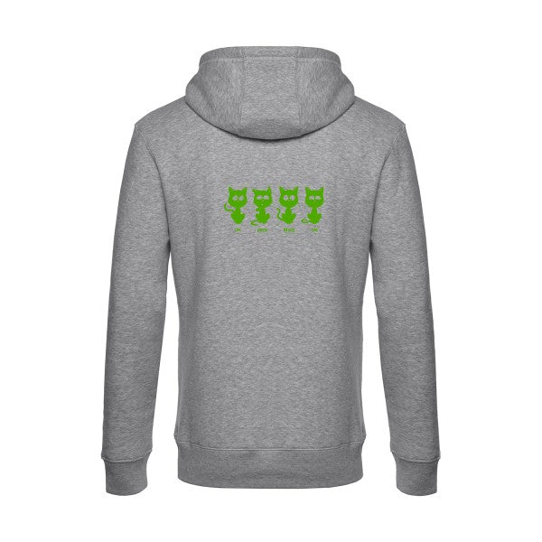 sweat à capuche homme original un deux trois cat
