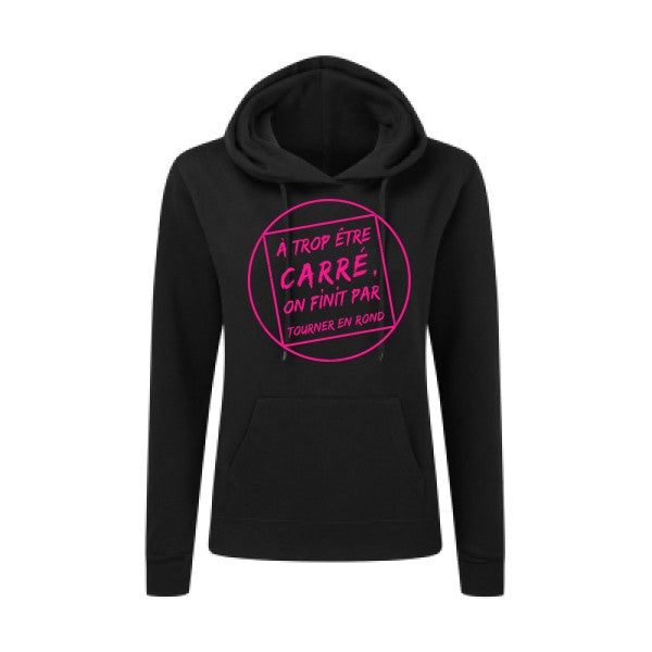 Cercle vicieux Rose Fluo |Sweat original à capuche Femme