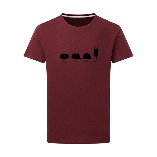 Journée type noir -Flex noir sur T-shirt SG  Burgundy  2XL