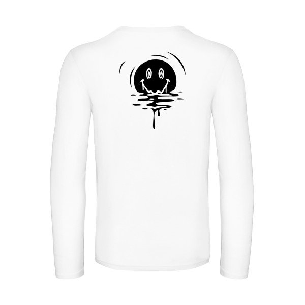 sun smile - t shirt- manches- longues- original- humour- White impression Dos