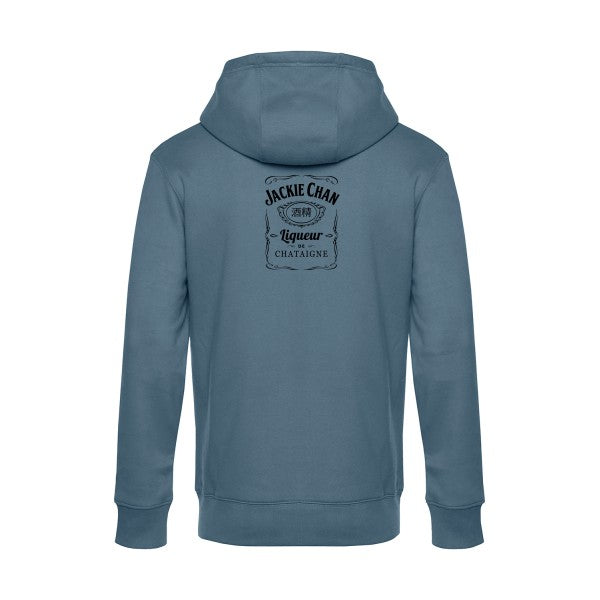 Jackie-Chan sweat shirt original nordic blue flex Noir impression Dos
