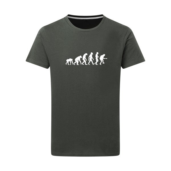 Rock Evolution Blanc -Flex Blanc sur T-shirt SG  Charcoal  5XL