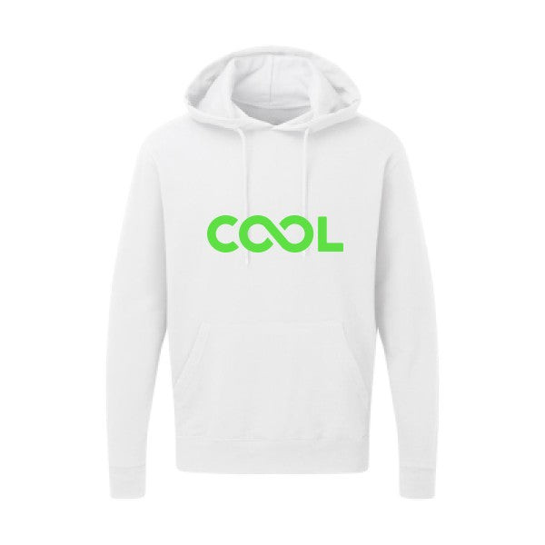 Infiniment cool Vert fluo |Sweat capuche imprimé homme