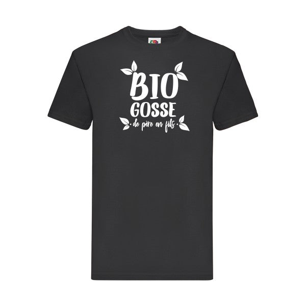 T-shirt|BIO GOSSE  |flex Blanc| Fruit of the loom 205 g 