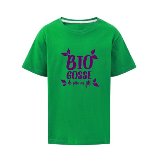 BIO GOSSE  Flex Violet SG - Kids T-shirt enfant Kelly Green Taille 140 (9-10/XL)