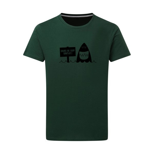 Cours de surf noir -Flex noir sur T-shirt SG  Bottle Green  2XL