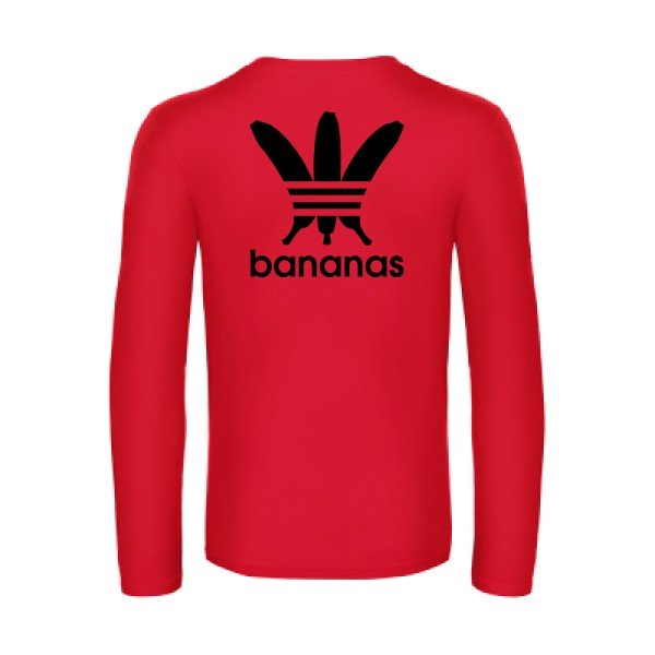 bananas - t shirt- manches- longues- original- humour- Red impression Dos