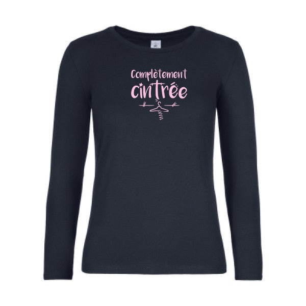 t-shirt lsl femme Completement-cintre Navy flex Rose