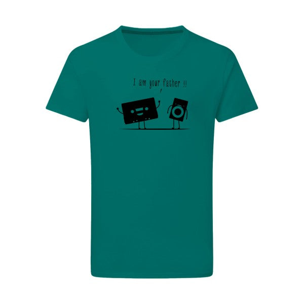 I m your father noir -Flex noir sur T-shirt SG  Emerald Green  2XL