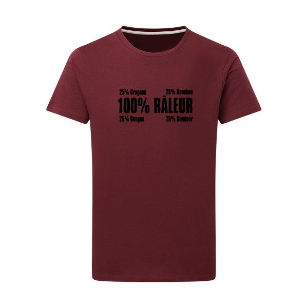 Râleur - Flex noir Tshirt original Burgundy  2XL