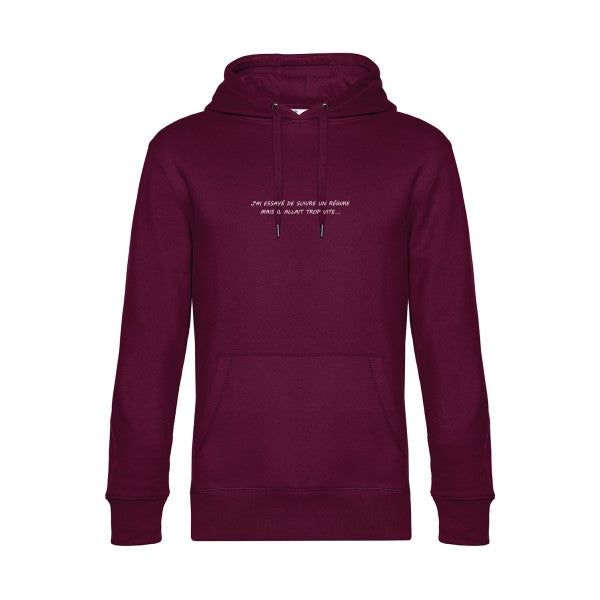 Ancien-Regime sweat shirt original Burgundy flex Blanc impression Face