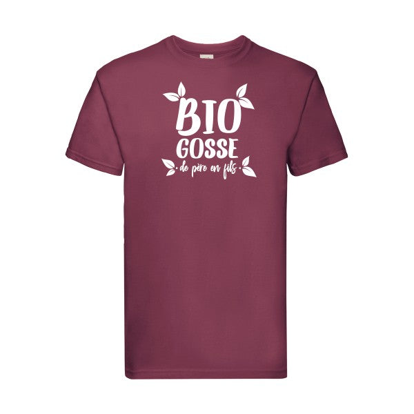 T-shirt|BIO GOSSE  |flex Blanc| Fruit of the loom 205 g 